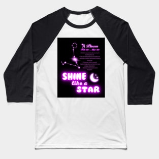 Shine Like A Star - Pisces Baseball T-Shirt